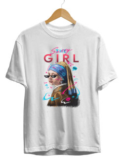 İnci Küpeli Kız Baskılı Tişört