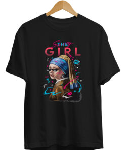 İnci Küpeli Kız Baskılı Tişört