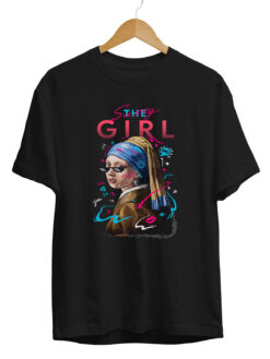 İnci Küpeli Kız Baskılı Tişört