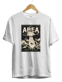 Area Ufo Yanlış Numune Görselli Ünisex Tişört