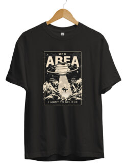 Area Ufo Yanlış Numune Görselli Ünisex Tişört