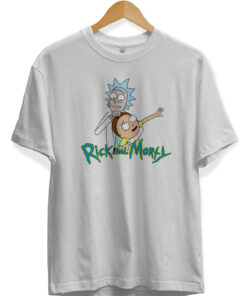 Siyah Beyaz Rick and Morty Tişört