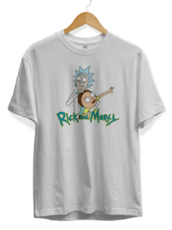 Siyah Beyaz Rick and Morty Tişört