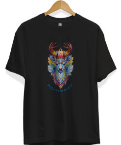 Mandala Geyik Baskılı Tişört