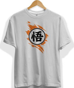 Goku Sembol logo beyaz tişört