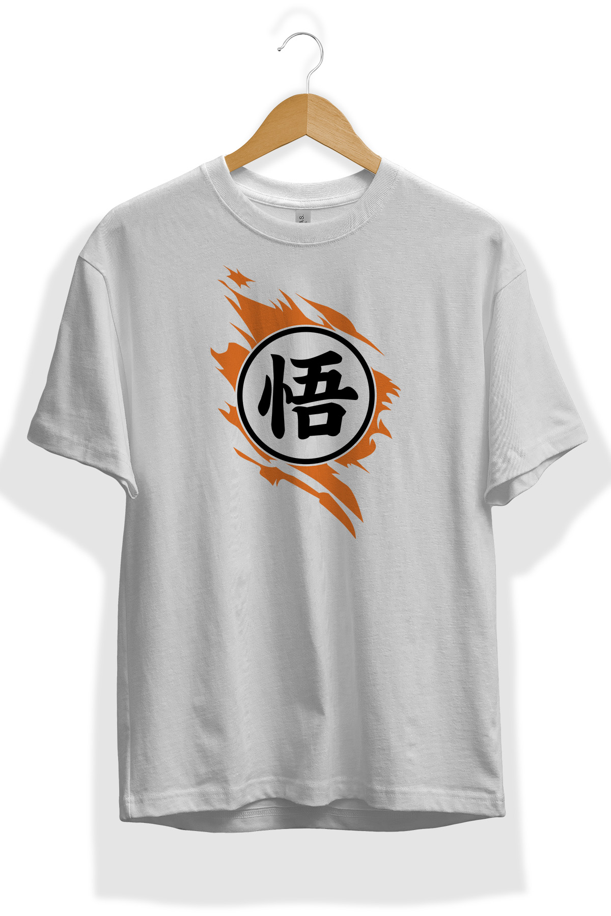 goku-logo senbol T-shirt Goku Sembol logo beyaz tişört