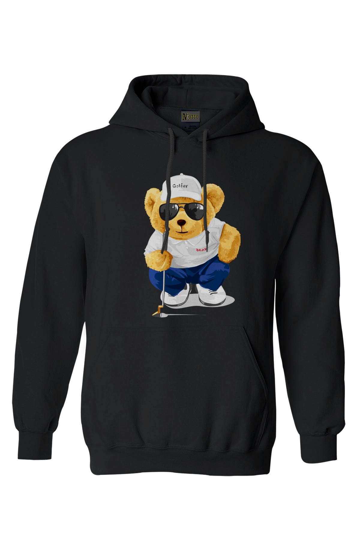 Golfcü Harika Ayı Kapüşonlu Ünisex Kapüşonlu