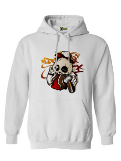 Grafiti Panda Görselli Kapüşonlu Sweatshirt