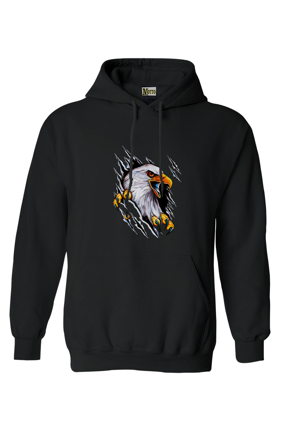 Kartal Görselli Hoodie Kara Kartal Hoodies