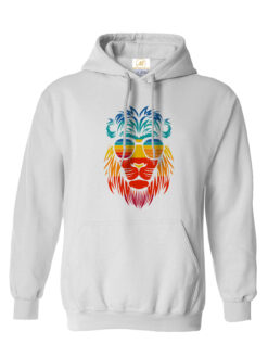 Gökkuşahı Aslan Baskılı Kapüşonlu Sweatshırt