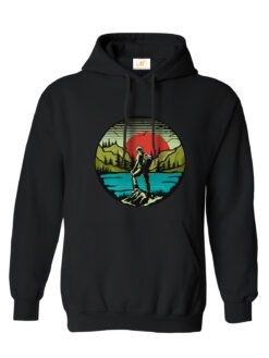 Bay Bayan Hoodie Siyah Beyaz