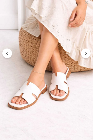 HAKİKİ DERİ KADIN TERLİK BEYAZ