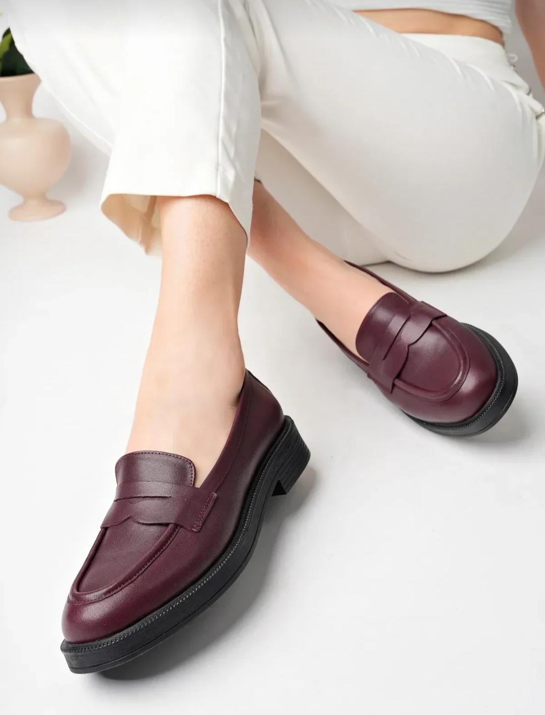 KADIN KAHVERENGİ LOAFER AYAKKABI KADIN KAHVERENGİ LOAFER AYAKKABI