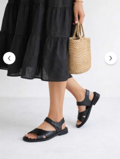 HAKİKİ DERİ KADIN CIRT BANTLI SANDALET